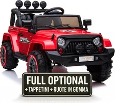 Auto Macchina Elettrica per Bambini Fuoristrada Adventure 12V MP3 Led Telecomand