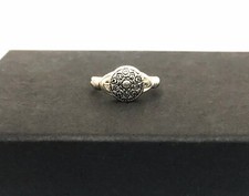 Silver Flower Wire Wrap Ring, Size 7
