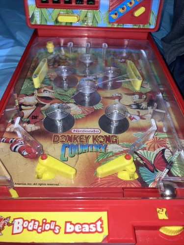 Nintendo Donkey Kong Country Electronic Pinball Bodacious Beast 1995 Vintage - Picture 6 of 24