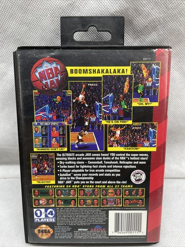 NBA Jam (Sega Genesis, 1994) w/ Box & Manual - Picture 9 of 9