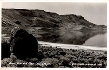 Vintage RPPC Postcard "Albert Rim & Albert Lake" Oregon