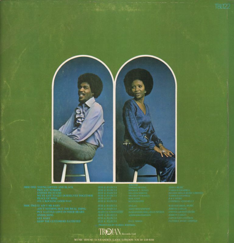 英LP Bob Andy, Marcia Griffiths Young Gifted And Black TBL122 TROJAN /00260 Bob Andy & Marcia Griffiths(Vinyl LP)Young Gifted And Black
