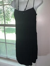 GATSBY FLAPPER Boston Proper Fringe Dress Size XS BLACK SEXY FLIRTY