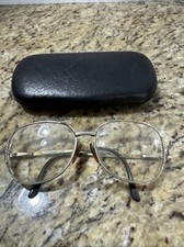 Vintage Retro Gold Color Glasses With Black Case. See pictures.