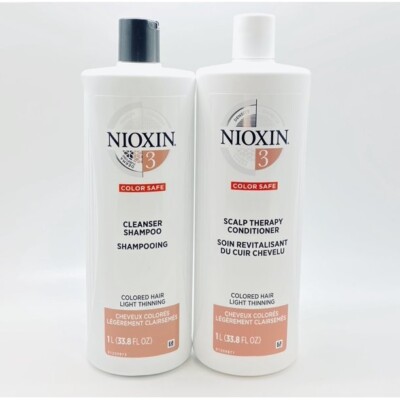 Nioxin System 3 Cleanser Shampoo and Scalp Therapy Conditioner Duo 33.8 Oz-