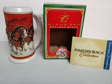 2004 Clydesdale Holiday Stein Collector Series Anheuser Busch Stein NIB w/ COA 