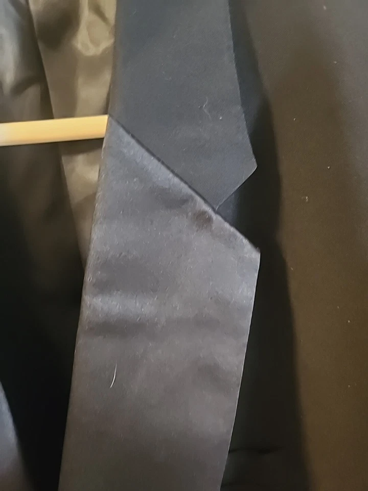 Formal Fashions Mens Size 48R Suit Jacket Blazer Black One Button Notch - Image 3 of 4