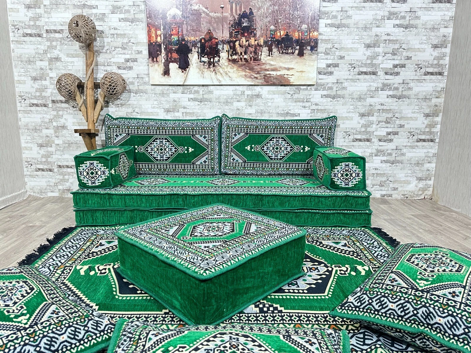 Oriental Seating Area, Seat Cushion, Oriental Sofa, Patio Pallet Sofa