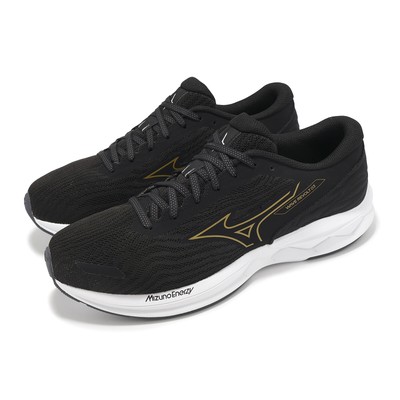 Mizuno Wave Revolt 3 Black Gold Men Road Running Jogging Shoes J1GC2481-52