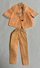 Vintage Barbie Clone Unbranded 2 Piece Peach Polka Dot PJs Hong Kong