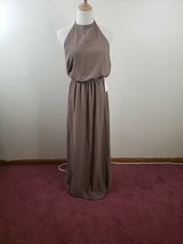 NEW Show Me Your Mumu Heather Halter Dress Maxi Dune Chiffon 