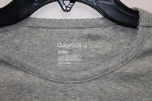 GAP KIDS GIRLS SLEEP TOP LONG SLEEVE TEE 100% COTTON BIRD PRINT GRAY SIZE 10, 14 - Picture 5 of 5