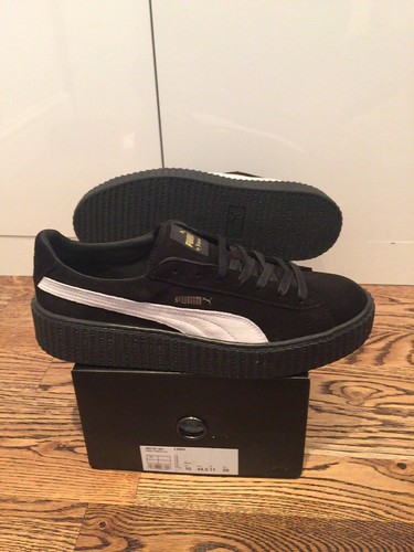 BASKETS HOMME PUMA RIHANNA EN DAIM NOIR CREEPERS VINGT TAILLES UK 9 10 11 - Photo 1/5