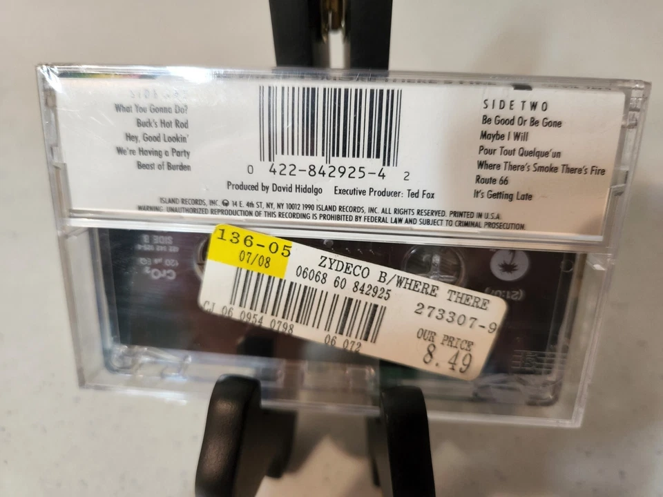 BUCKWHEAT ZYDECO FACTORY SEALED Cassette Where There's Smoke There's Fire FstShp - Image 3 of 4