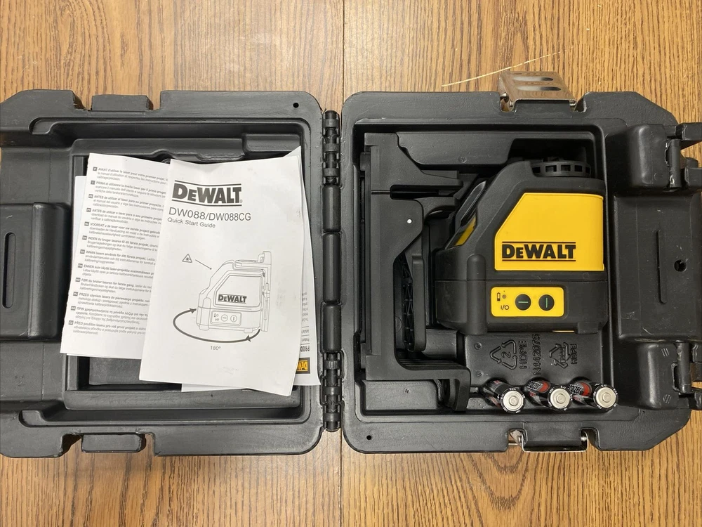 Dewalt Laser Level DW088CG Nice Hard Storage Case W/ User Manual