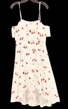 Cupshe Midi Dress Women's Medium High Low  Floral Fairy Wedding Spaghetti Strap