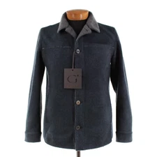 Gimo's NWT Wool Blend Button Front Jacket Size M US In Blue Melange