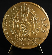 Robert II the Pious King of the Franks from the Capetian dynasty 1978 King Medal