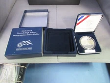 NICE!! US MINT 2007 Little Rock Central High Desegregation PRF Silver Dollar OGP