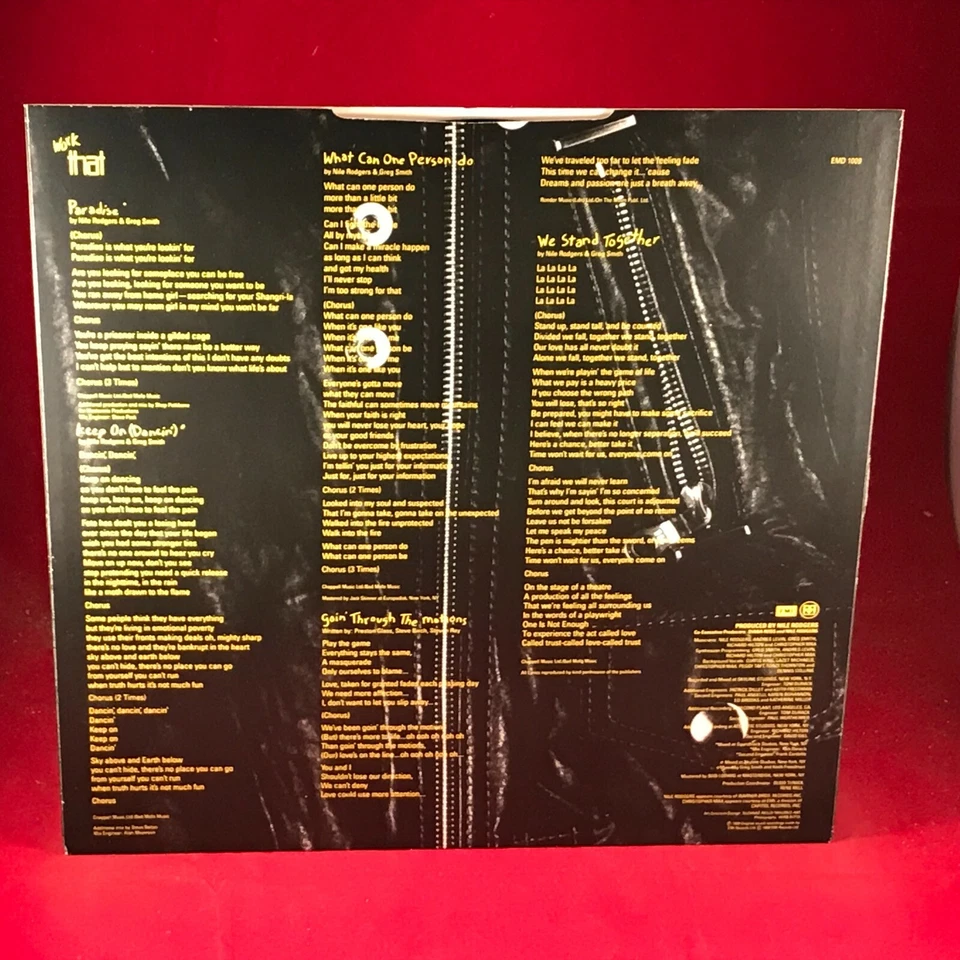 DIANA ROSS Workin' Overtime 1989 UK Vinyl LP + INNER EMI record Nile Rodgers - Image 4 of 4