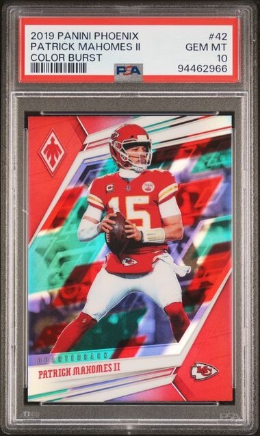 2019 Panini Phoenix - Color Burst #42 Patrick Mahomes II PSA 10 GEM MINT CHIEFS