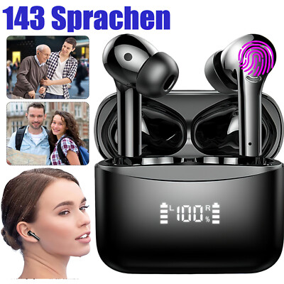 2025 Bluetooth AI Translator Earbuds 143 Language Real-Time Translate Kopfhörer