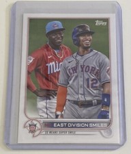 Francisco Lindor Jazz Chisholm 2022 Topps Series 1 NL East Division Smiles #98
