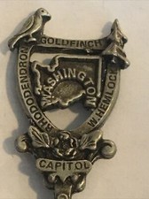 Vintage Souvenir Spoon US Collectible Pewter Washington Capitol Olympia