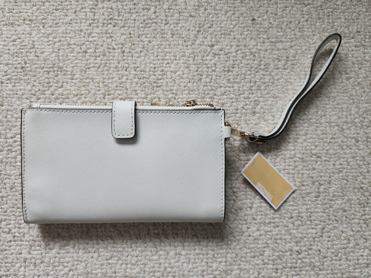 Buy Michael Kors Jet Set Travel Double Zip Wristlet - Optic White