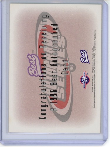 Bartolo Colon 1996 Best Baseball RARE KINSTON INDIANS AUTOGRAPHED Rookie (RC) #2 - Picture 2 of 2