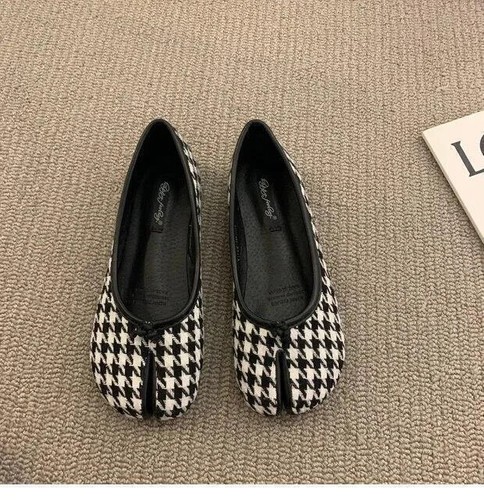 Modische Damen-Ballerinas Leder Schleife Tabi mittelhoher Absatz Damen Sommer neu - Bild 35 von 39