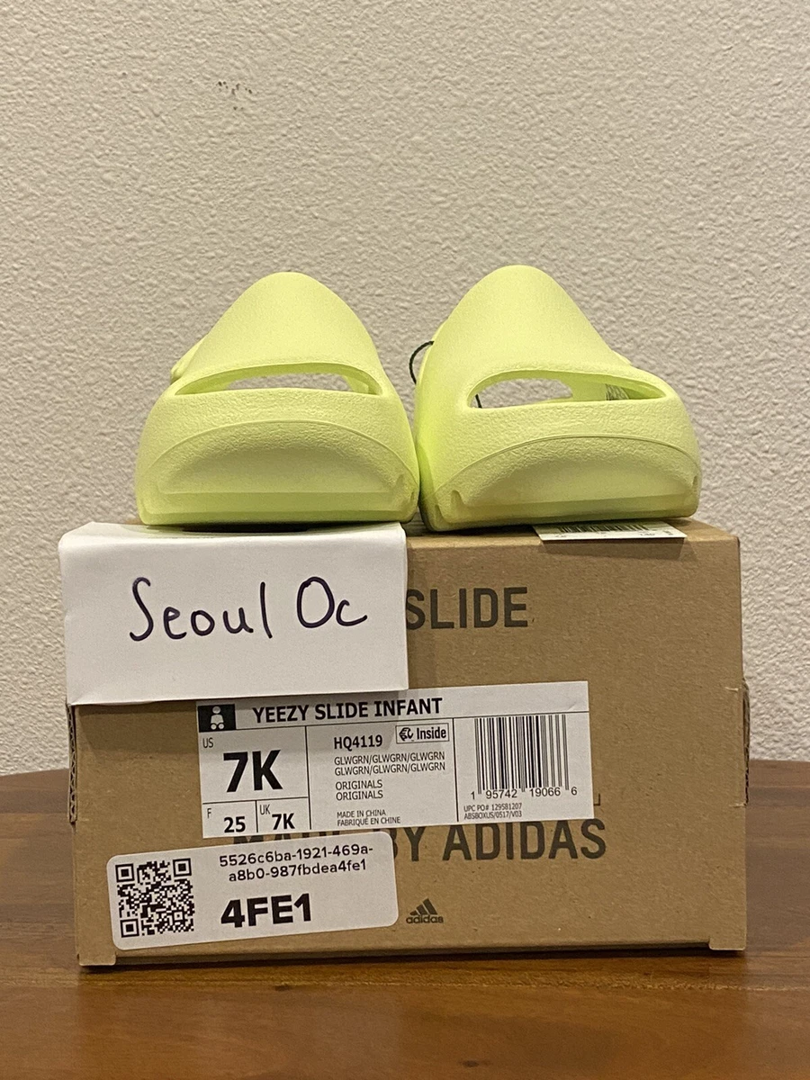 Yeezy Slide Kids Glow Green