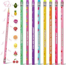48 Pcs Scented Pencils for Kids Cute Motivational Colorful Fun Wood HB Pencils B