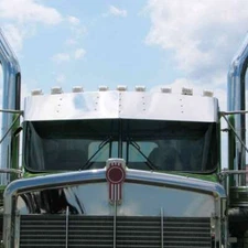 TSUN-K2 14 Kenworth W900 Curved Glass Sunvisor with 8 x 2" Light Holes (2006-)