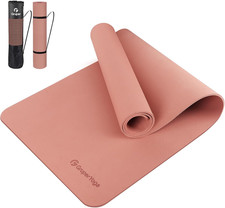 Yoga Mat Non Slip, 72"L X 24"W X 0.24"/0.32"TH, Anti-Tear Exercise Mat with Carr