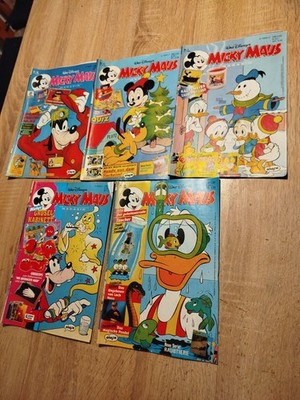Disney Vintage - Mickey Mouse Zeitschriften 5 Stück Deutschland 1990er 2