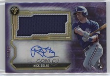 2020 Topps Triple Threads Single Jumbo Relics Amethyst 39/75 Nick Solak Auto ms9