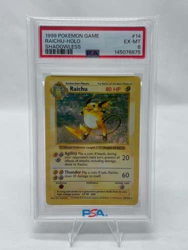 Raichu (Shadowless) graded PSA 6 for sale on eBay