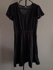 Old Navy Women's Size Medium ~ V-Neck Tiered Floral Mini Swing POLKA DOT