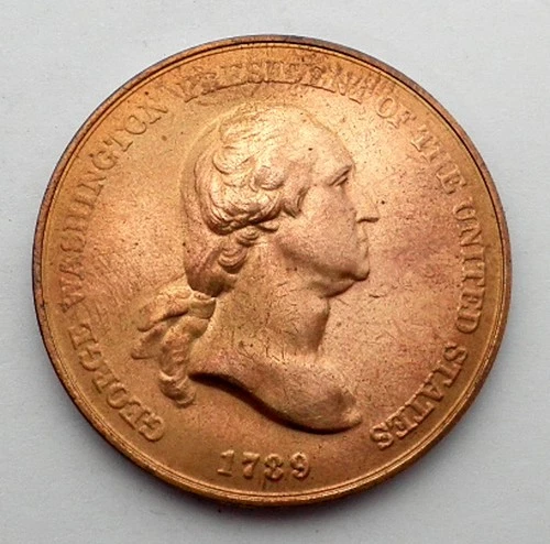 George Washington 1789 Peace and Friendship US Mint Bronze Medal 33.7mm 17g BB15