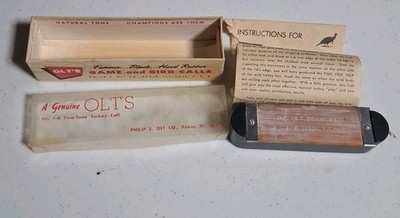 P.S. Olt's Vintage Game And Bird Call #F6 Two-Tone Turkey Call