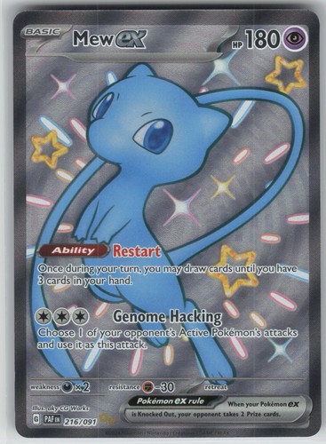 Mew ex Pokemon TCG SV: Paldean Fates 216/091 NM