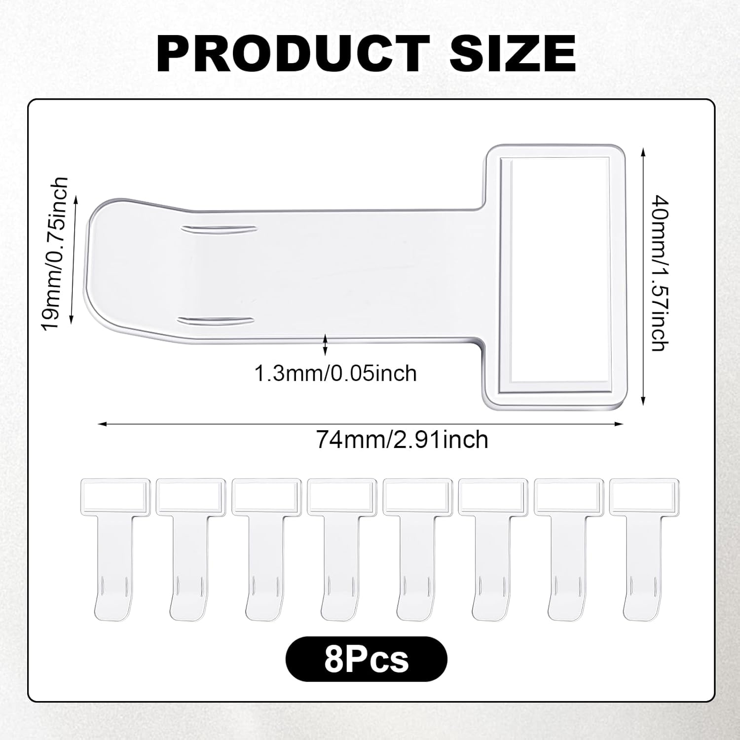 8 Pcs Transparent Car Holder Clip| Permit Holder Clip| Parking Permit Holder| Wi view 2