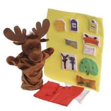 If You Give a Moose a Muffin Puppet Set 13pc Story Props for Kids Age 3+