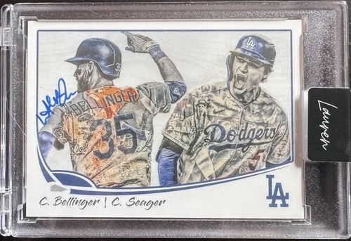 2021 Topps Project 70 Cody Bellinger / Corey Seager #104 Blue Edition #58/200