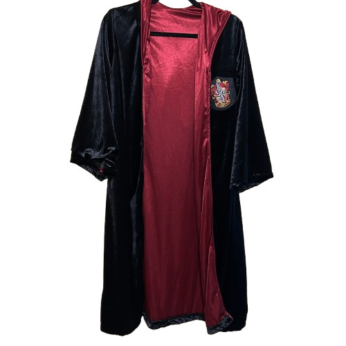 Harry Potter Gryffindor Black Velvet Cosplay Robe Rubies Youth Large Costume
