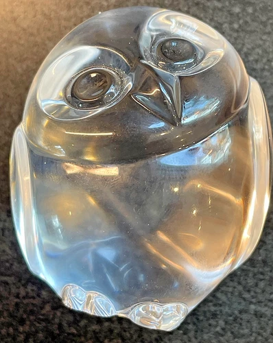 Steuben Owl Crystal Figurine 2.25”