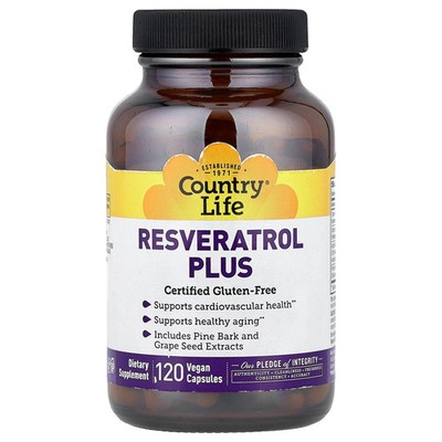 Country Life Resveratrol Plus 120 Vcaps