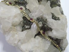Goldarmband mit Steinen - Panzerarmband - 585...