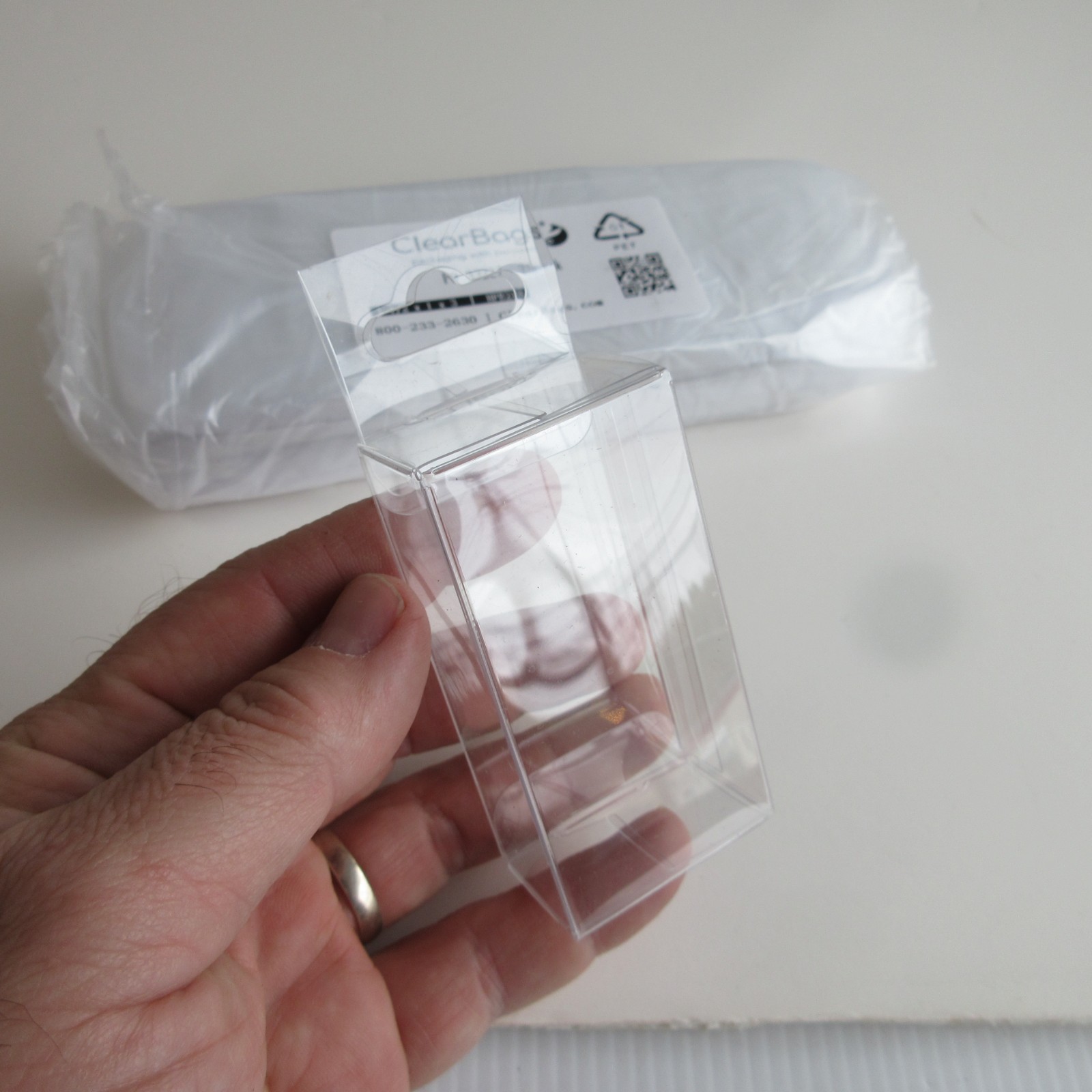 25 Clear Plastic PET Boxes Fishing Lures Wedding Crafts Display Box 1.5"X1"X3"